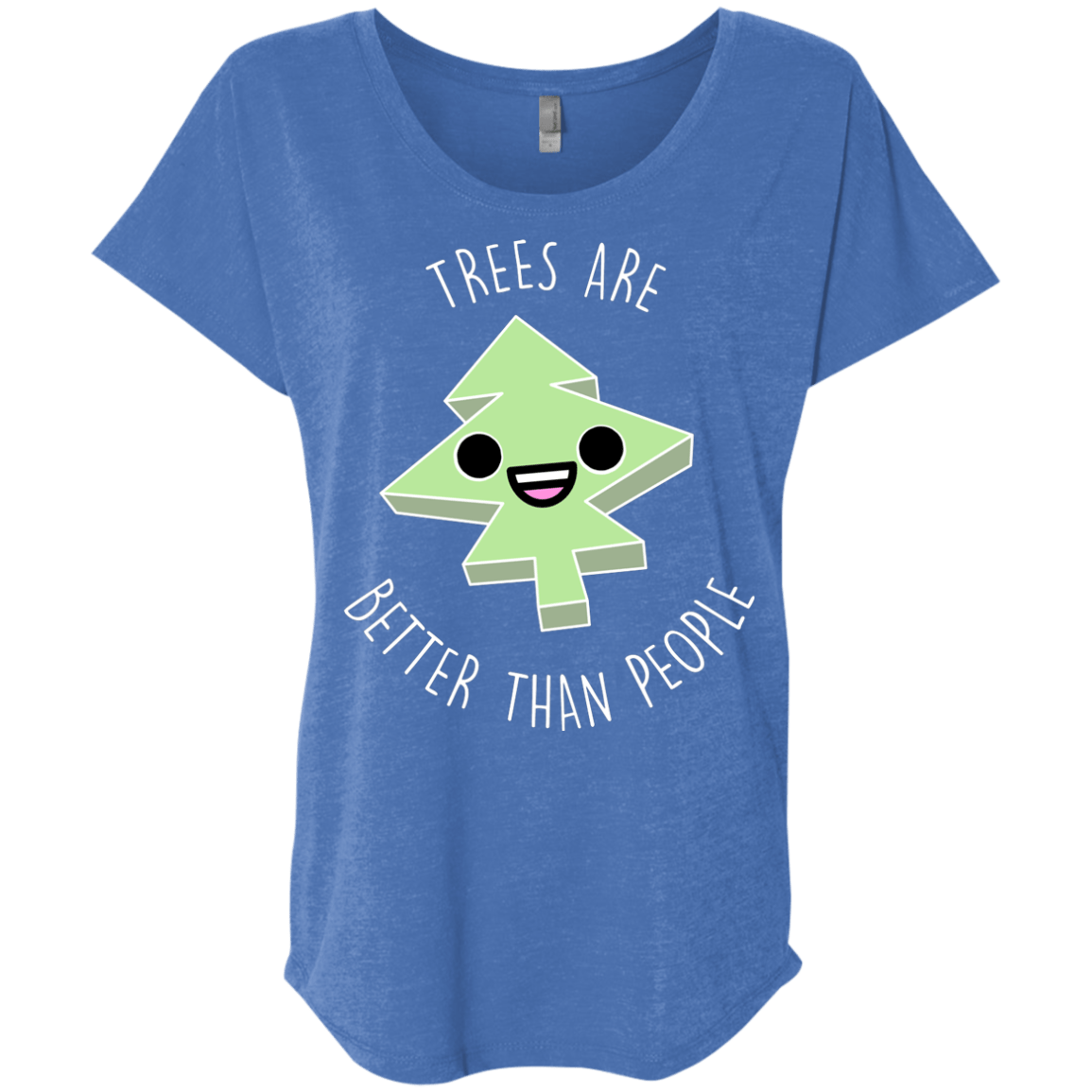 T-Shirts Vintage Royal / X-Small I Like Trees Triblend Dolman Sleeve