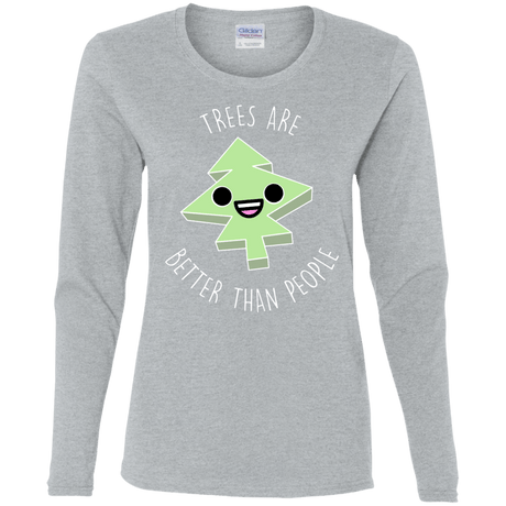 T-Shirts Sport Grey / S I Like Trees Women's Long Sleeve T-Shirt