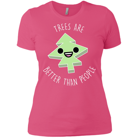 T-Shirts Hot Pink / X-Small I Like Trees Women's Premium T-Shirt