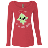 T-Shirts Vintage Red / S I Like Trees Women's Triblend Long Sleeve Shirt