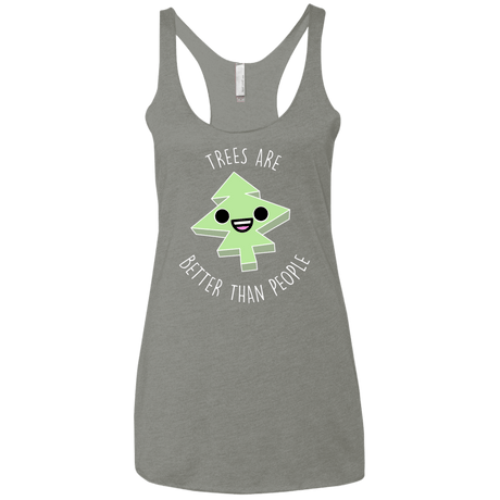 T-Shirts Venetian Grey / X-Small I Like Trees Women's Triblend Racerback Tank