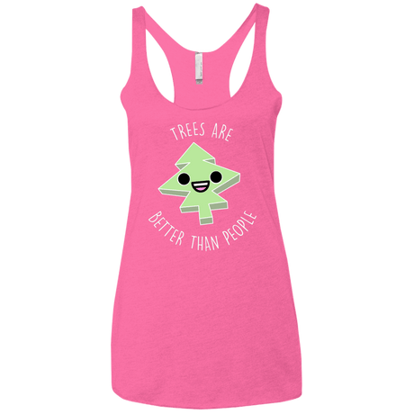 T-Shirts Vintage Pink / X-Small I Like Trees Women's Triblend Racerback Tank