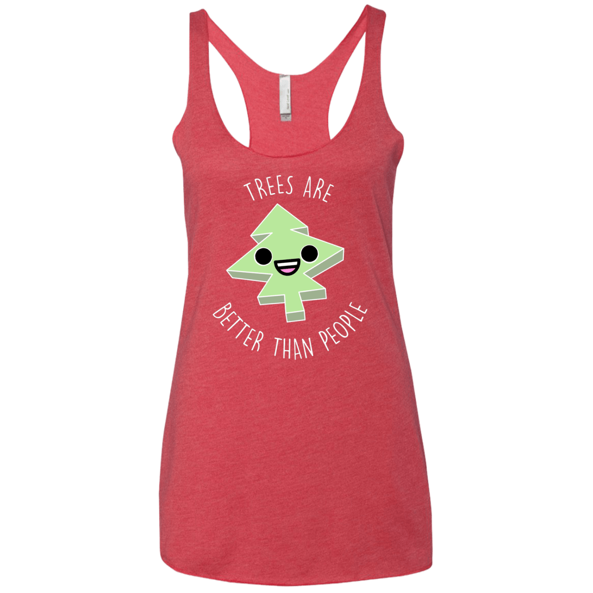 T-Shirts Vintage Red / X-Small I Like Trees Women's Triblend Racerback Tank