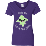 T-Shirts Purple / S I Like Trees Women's V-Neck T-Shirt