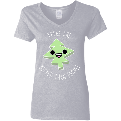 T-Shirts Sport Grey / S I Like Trees Women's V-Neck T-Shirt