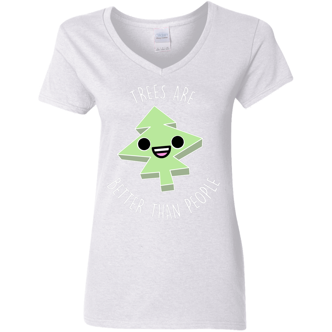 T-Shirts White / S I Like Trees Women's V-Neck T-Shirt