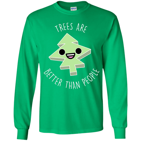 T-Shirts Irish Green / YS I Like Trees Youth Long Sleeve T-Shirt