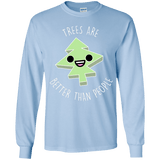 T-Shirts Light Blue / YS I Like Trees Youth Long Sleeve T-Shirt