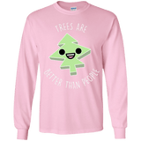 T-Shirts Light Pink / YS I Like Trees Youth Long Sleeve T-Shirt