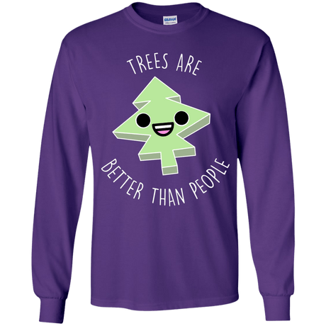 T-Shirts Purple / YS I Like Trees Youth Long Sleeve T-Shirt