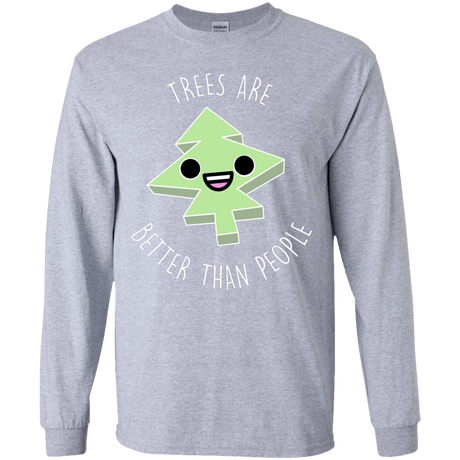 T-Shirts Sport Grey / YS I Like Trees Youth Long Sleeve T-Shirt