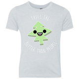 T-Shirts Heather White / YXS I Like Trees Youth Triblend T-Shirt