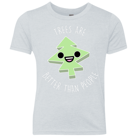 T-Shirts Heather White / YXS I Like Trees Youth Triblend T-Shirt