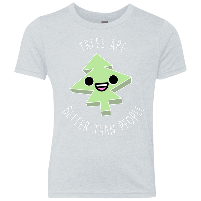 T-Shirts Heather White / YXS I Like Trees Youth Triblend T-Shirt