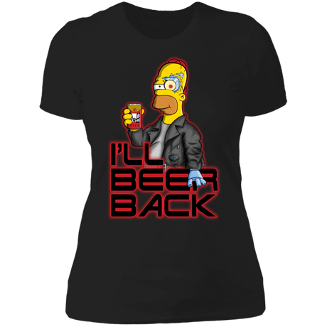 T-Shirts Black / X-Small I'LL BEER BACK Women's Premium T-Shirt