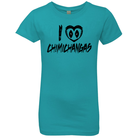 T-Shirts Tahiti Blue / YXS I Love Chimichangas Girls Premium T-Shirt