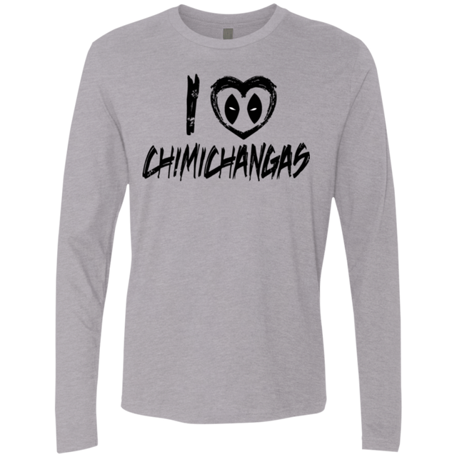 T-Shirts Heather Grey / Small I Love Chimichangas Men's Premium Long Sleeve