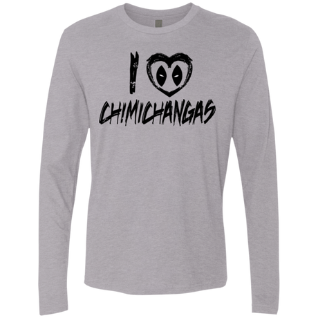 T-Shirts Heather Grey / Small I Love Chimichangas Men's Premium Long Sleeve