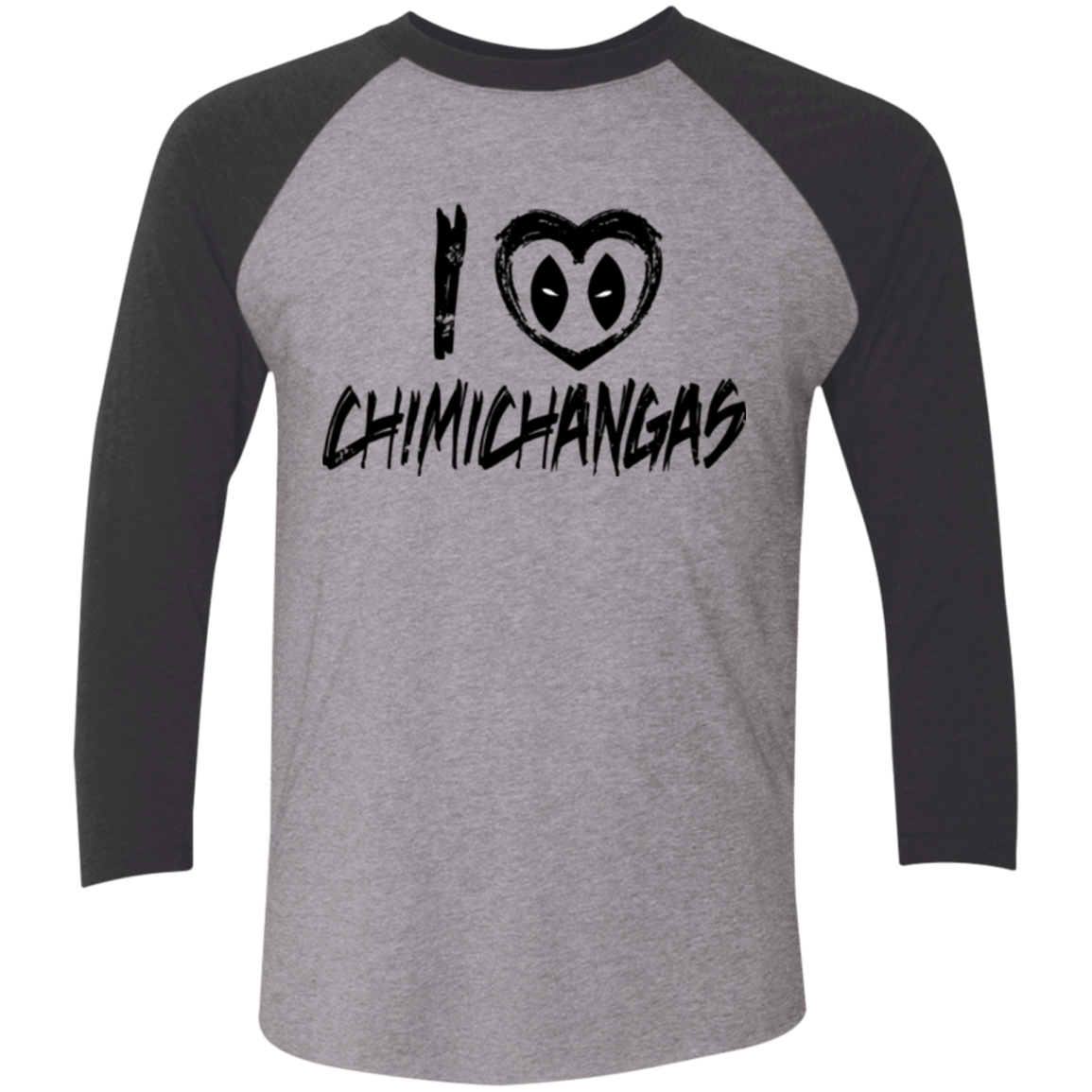 T-Shirts Premium Heather/ Vintage Black / X-Small I Love Chimichangas Men's Triblend 3/4 Sleeve