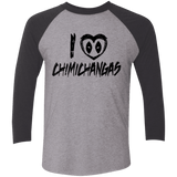 T-Shirts Premium Heather/ Vintage Black / X-Small I Love Chimichangas Men's Triblend 3/4 Sleeve