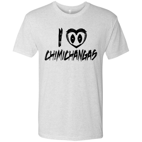 T-Shirts Heather White / Small I Love Chimichangas Men's Triblend T-Shirt