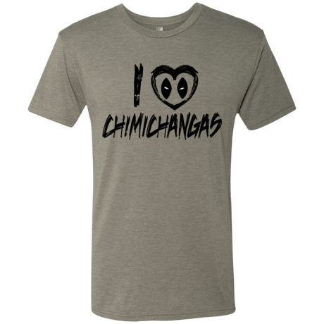 T-Shirts Venetian Grey / Small I Love Chimichangas Men's Triblend T-Shirt