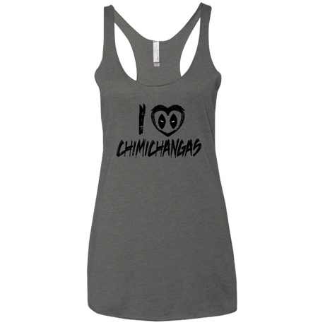 T-Shirts Premium Heather / X-Small I Love Chimichangas Women's Triblend Racerback Tank