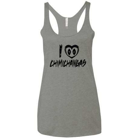 T-Shirts Venetian Grey / X-Small I Love Chimichangas Women's Triblend Racerback Tank