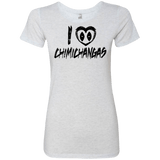 T-Shirts Heather White / Small I Love Chimichangas Women's Triblend T-Shirt