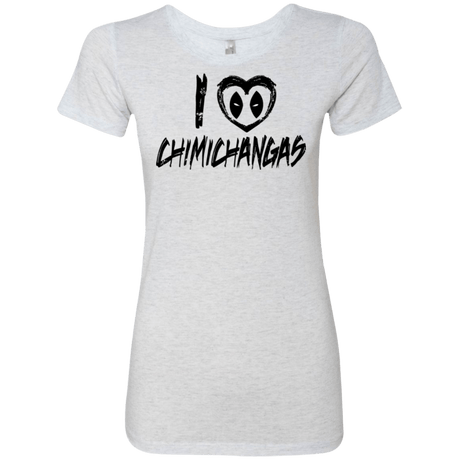 T-Shirts Heather White / Small I Love Chimichangas Women's Triblend T-Shirt