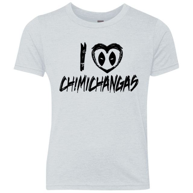 T-Shirts Heather White / YXS I Love Chimichangas Youth Triblend T-Shirt