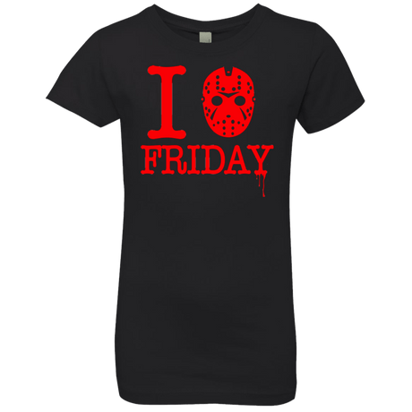 T-Shirts Black / YXS I Love Friday Girls Premium T-Shirt