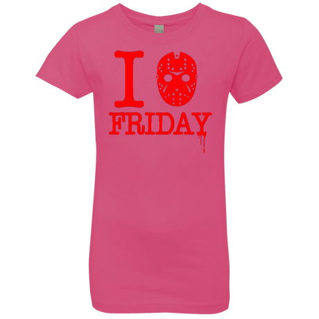 T-Shirts Hot Pink / YXS I Love Friday Girls Premium T-Shirt