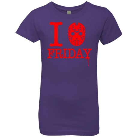 T-Shirts Purple Rush / YXS I Love Friday Girls Premium T-Shirt