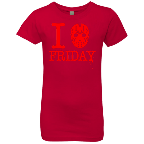 T-Shirts Red / YXS I Love Friday Girls Premium T-Shirt