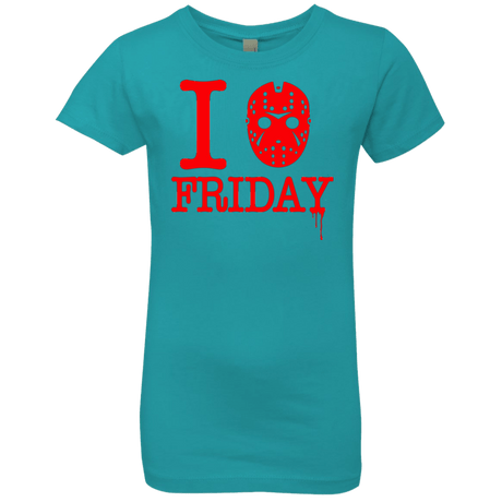 T-Shirts Tahiti Blue / YXS I Love Friday Girls Premium T-Shirt
