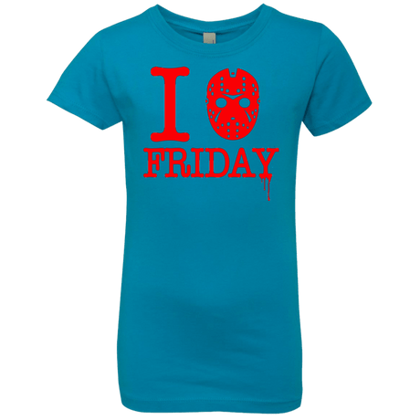 T-Shirts Turquoise / YXS I Love Friday Girls Premium T-Shirt