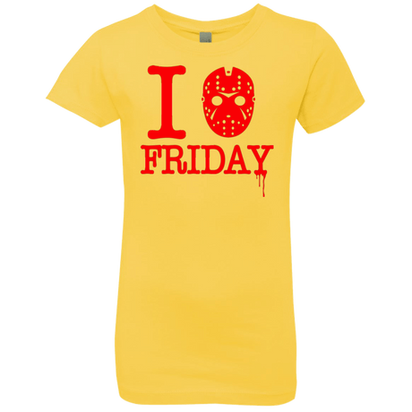 T-Shirts Vibrant Yellow / YXS I Love Friday Girls Premium T-Shirt