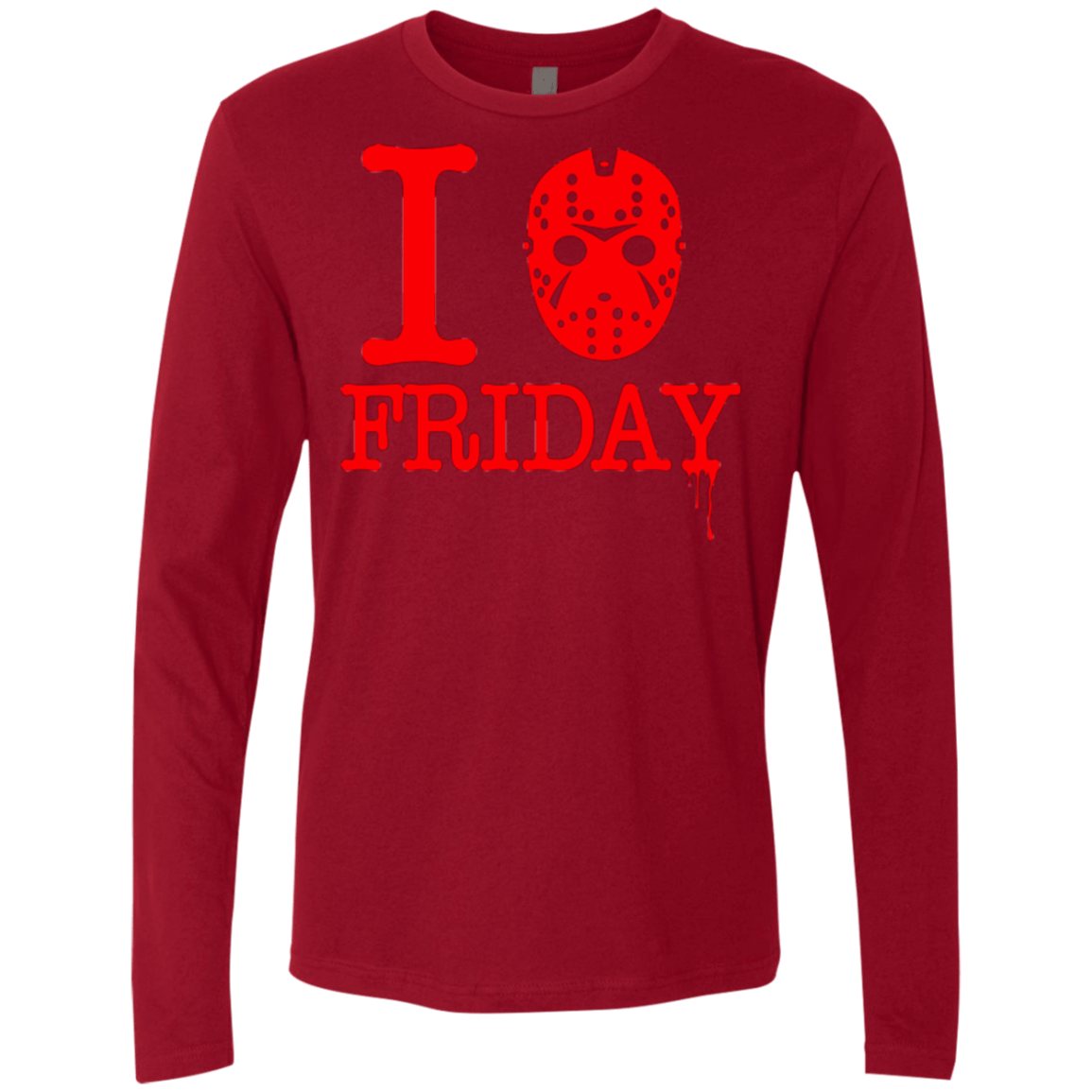 T-Shirts Cardinal / Small I Love Friday Men's Premium Long Sleeve