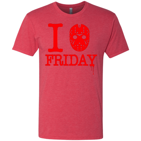 T-Shirts Vintage Red / Small I Love Friday Men's Triblend T-Shirt