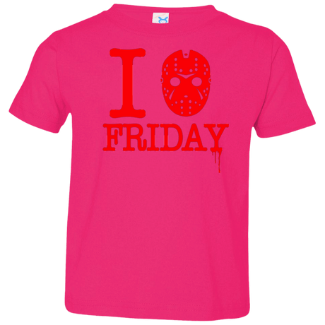 T-Shirts Hot Pink / 2T I Love Friday Toddler Premium T-Shirt