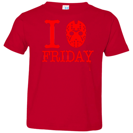 T-Shirts Red / 2T I Love Friday Toddler Premium T-Shirt