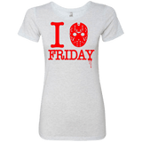 T-Shirts Heather White / Small I Love Friday Women's Triblend T-Shirt