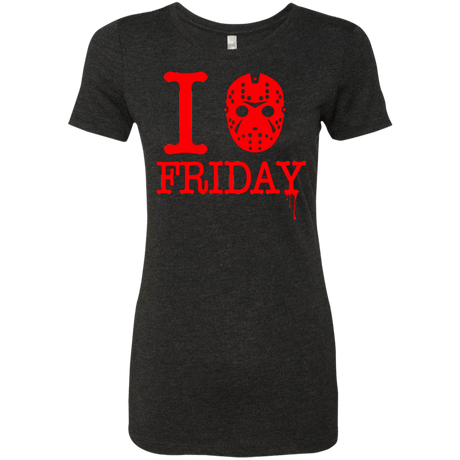 T-Shirts Vintage Black / Small I Love Friday Women's Triblend T-Shirt