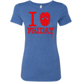 T-Shirts Vintage Royal / Small I Love Friday Women's Triblend T-Shirt