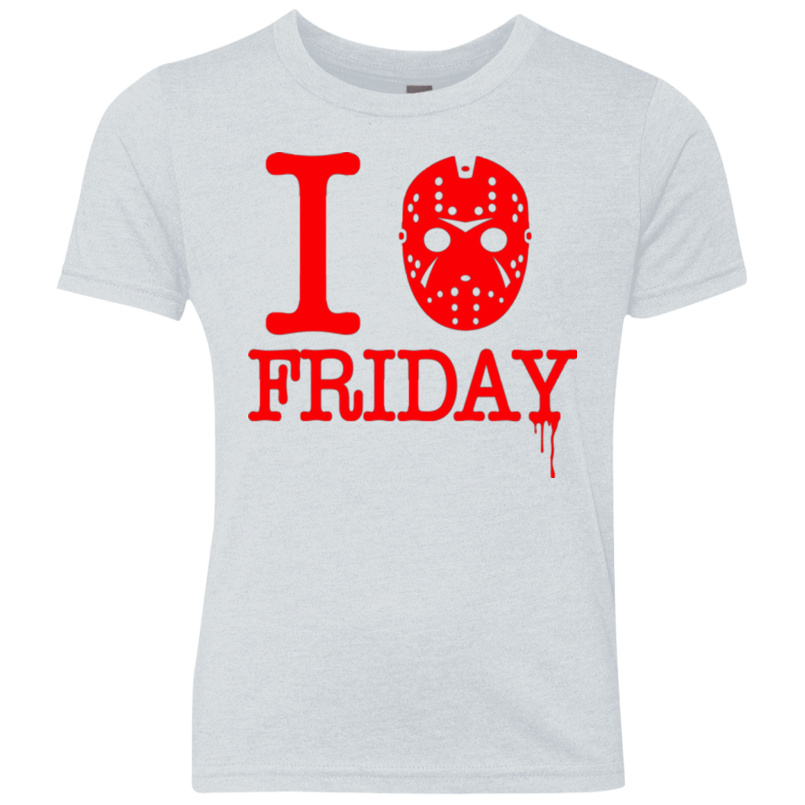 T-Shirts Heather White / YXS I Love Friday Youth Triblend T-Shirt