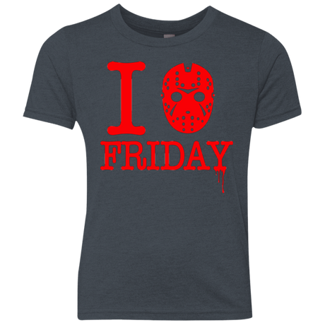 T-Shirts Vintage Navy / YXS I Love Friday Youth Triblend T-Shirt