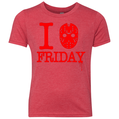 T-Shirts Vintage Red / YXS I Love Friday Youth Triblend T-Shirt