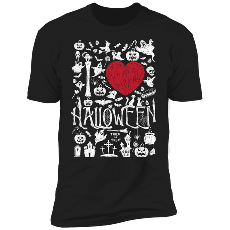 T-Shirts Black / X-Small I Love Halloween Men's Premium T-Shirt