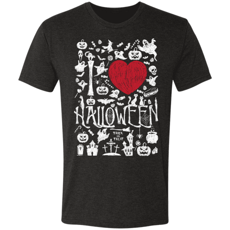 T-Shirts Vintage Black / S I Love Halloween Men's Triblend T-Shirt